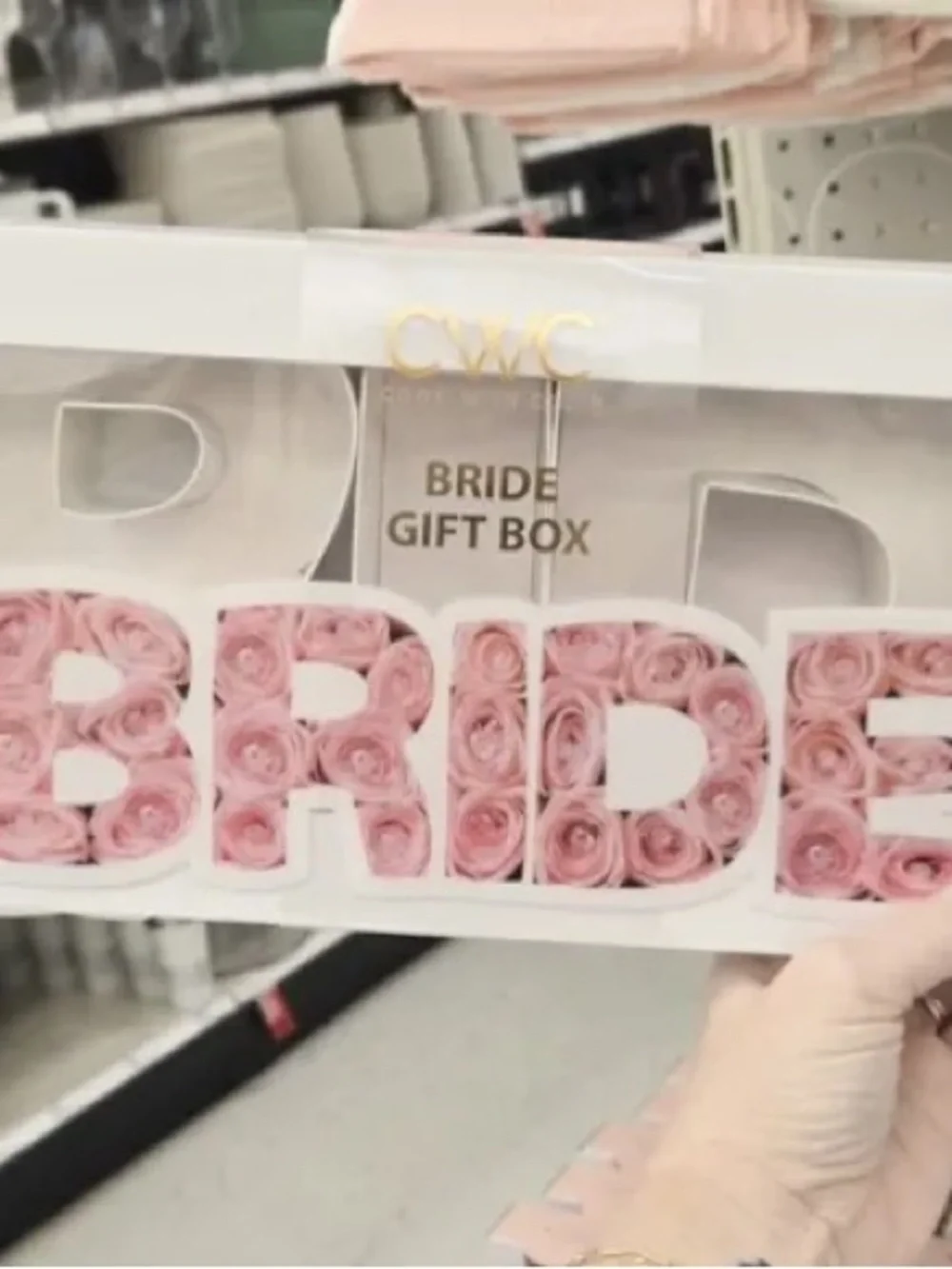 NWT CWC BRIDE Rose Gift Box Bridal Shower Bachelorette
